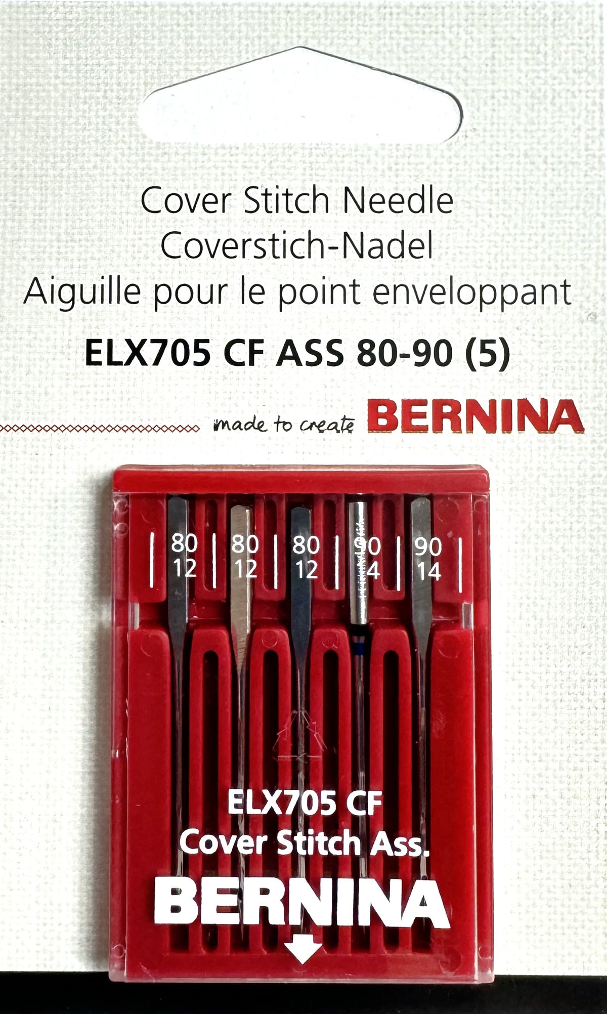 Nähnadel für Coverstich ELX CF, Stärke 80-90 ASS